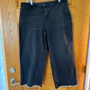 Tribal Black Flare Wide Leg Jeans